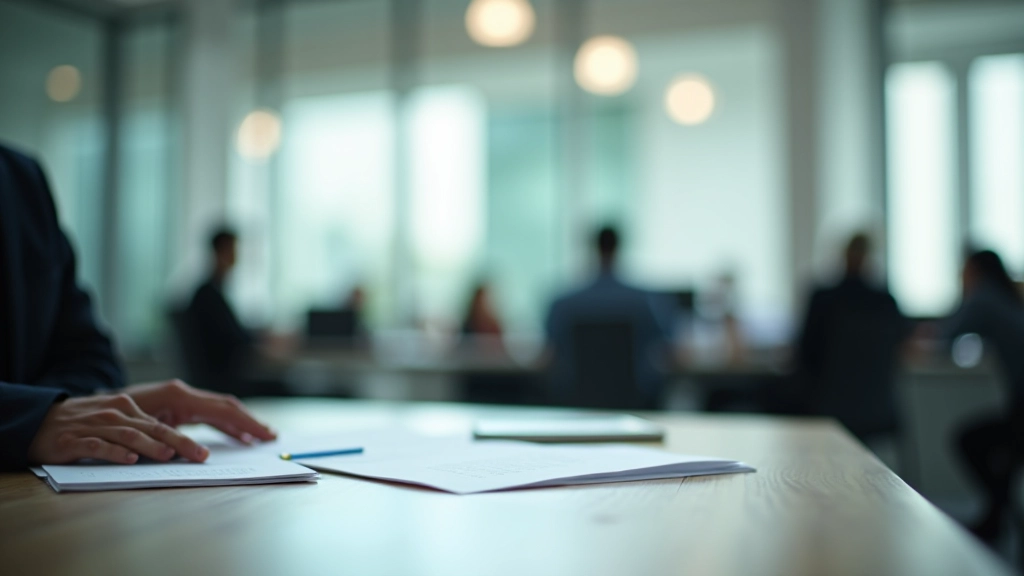 Professional Malaysian workplace with employee and SOCSO documentation